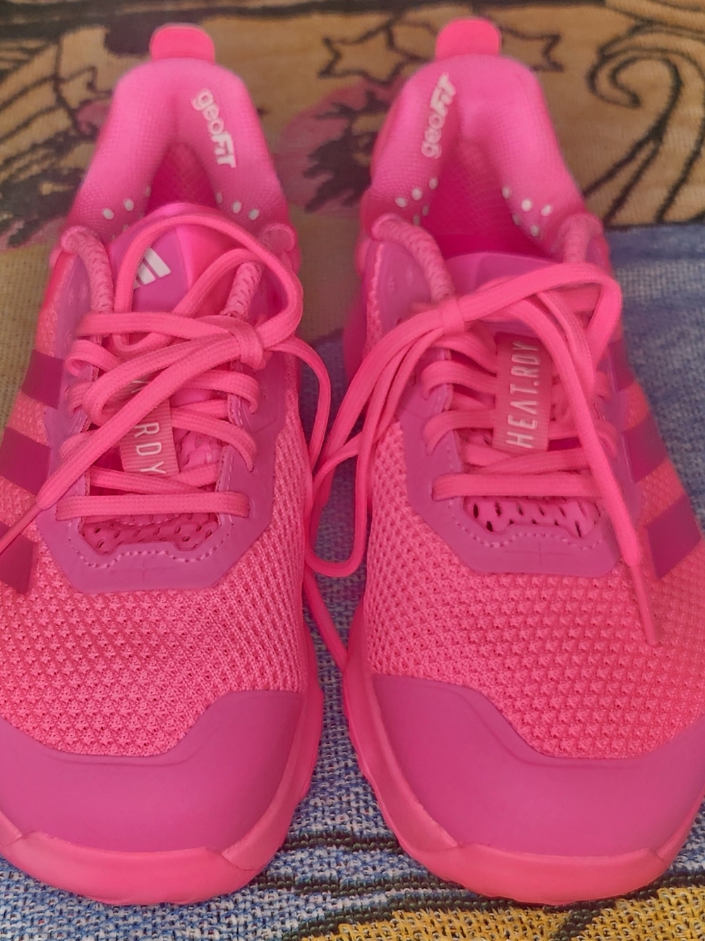 Adidas Womens Hot Pink Athletic Sneakers